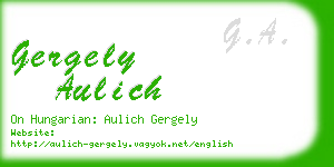 gergely aulich business card